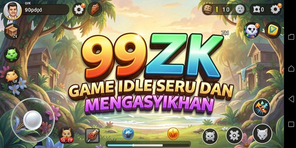 Tampilan gameplay <strong>999ZK</strong> yang menunjukkan kemajuan dalam game Idle.