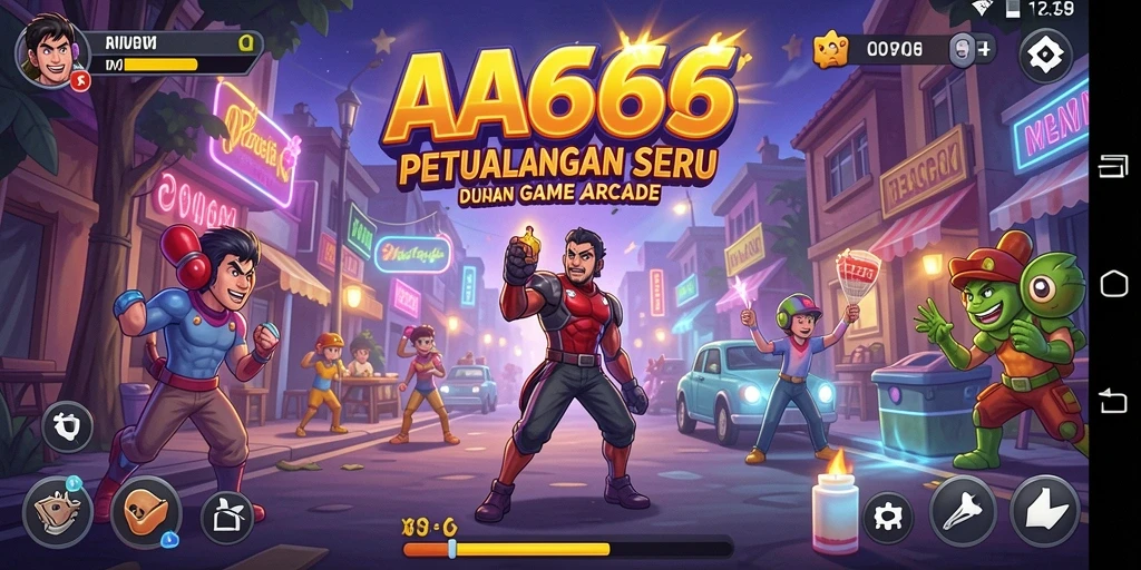 Screenshot gameplay seru AA666 yang menunjukkan aksi Arcade mendebarkan.