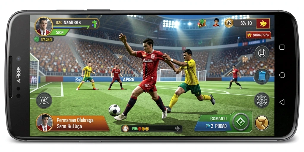 Tampilan menarik dari gameplay olahraga di API88 yang seru.