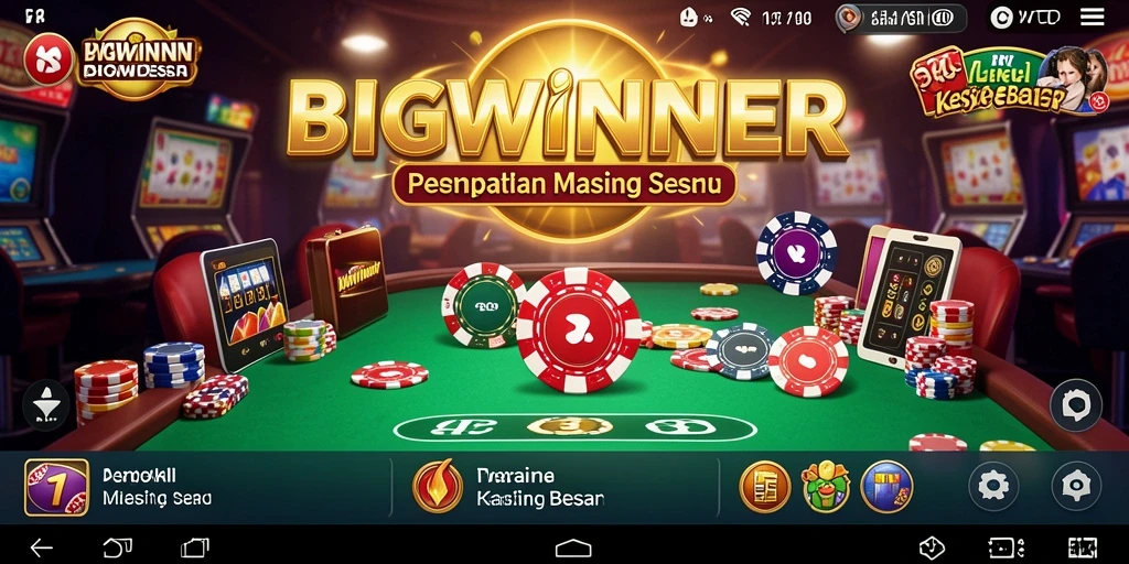 Tampilan menakjubkan dari gameplay Kasino di BIGWINNER.