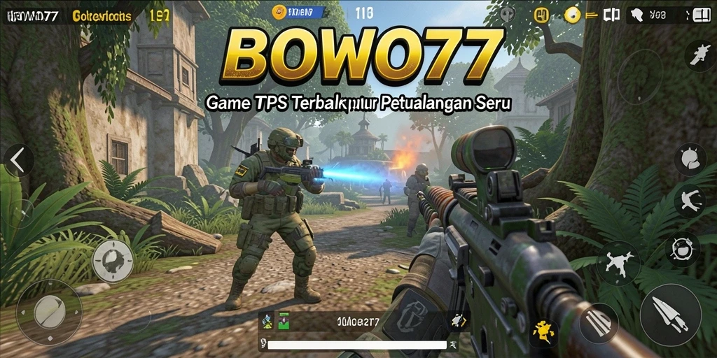 Gameplay BOWO77 dengan aksi tembak-menembak yang seru.