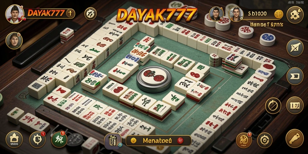 Screenshot utama DAYAK777 menunjukkan gameplay Mahjong yang seru.
