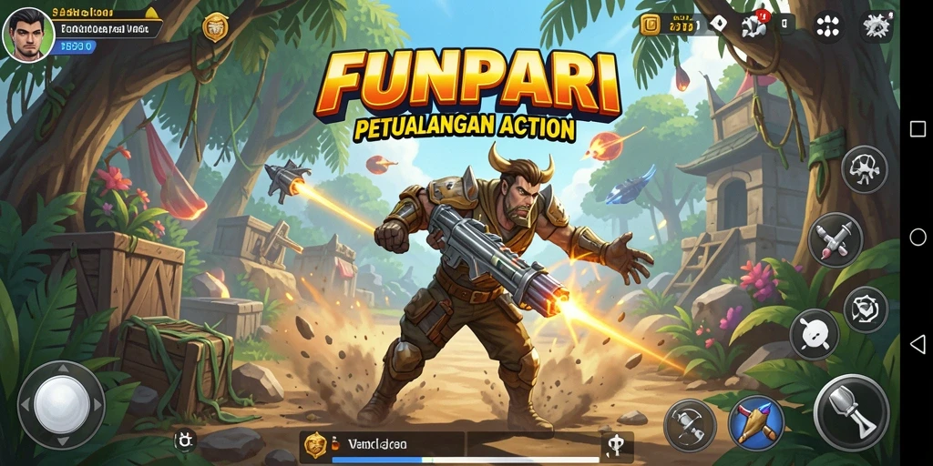 Tampilan gameplay seru dalam <strong>FUNPARI</strong> dengan aksi yang cepat dan dinamis.