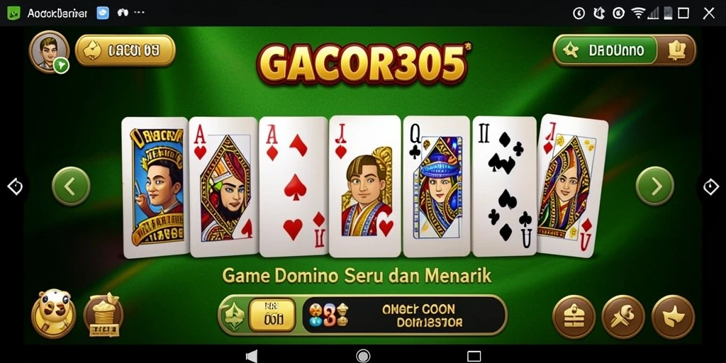 Tampilan gameplay Domino yang seru dan interaktif.