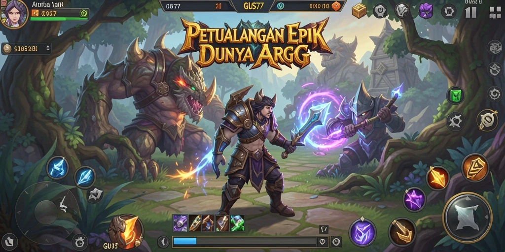 Tampilan menarik dan aksi pertarungan yang intens di GUS77.
