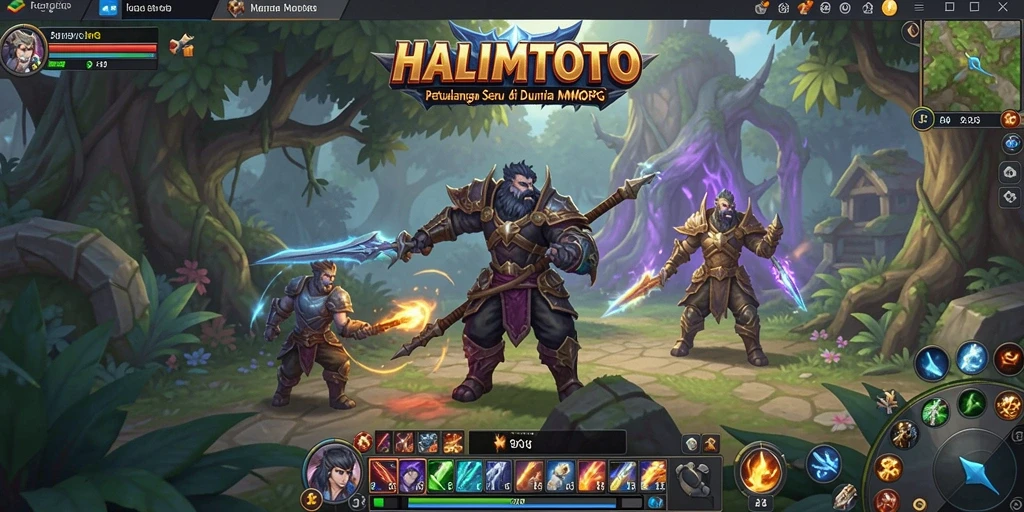 Tampilan gameplay seru di dunia <strong>HALIMTOTO</strong> dengan pertempuran mendebarkan.