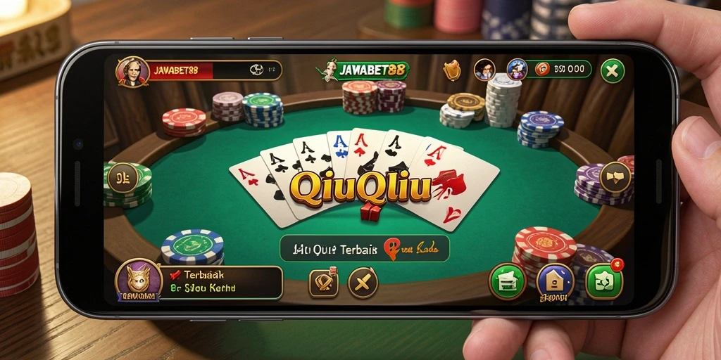 Tampilan menarik dari gameplay QiuQiu di JAWABET88.