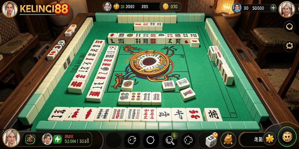 Screenshot gameplay KELINCI88 yang menampilkan keseruan bermain Mahjong.