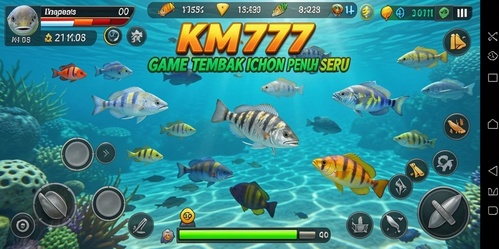 Tampilan gameplay KM777 yang penuh warna dan menegangkan.