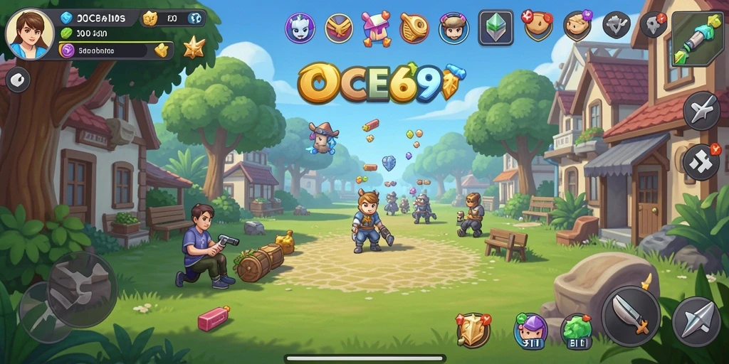 Tampilan gameplay OCE69 yang interaktif dan menarik.