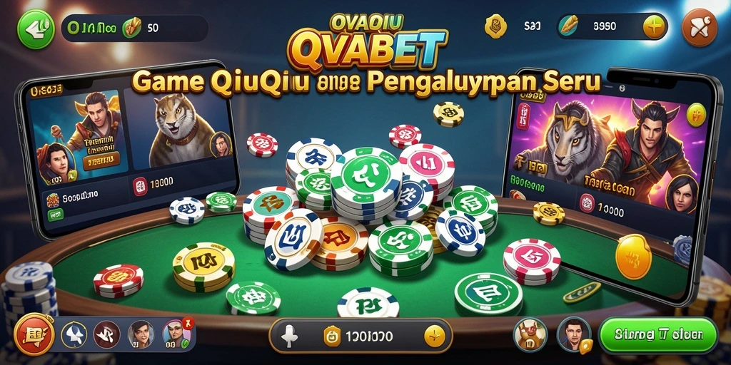 Screenshot OVABET menampilkan gameplay seru QiuQiu di ponsel.