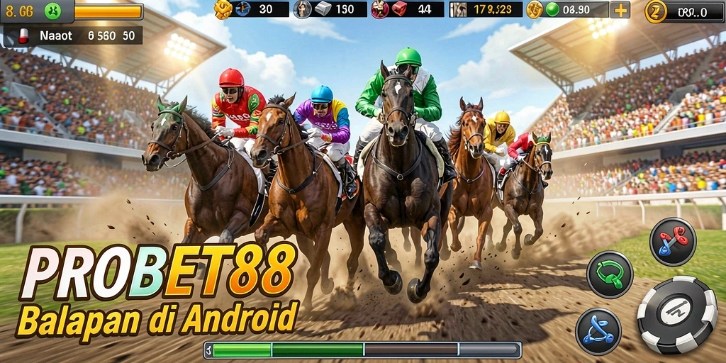 Tampilan gameplay balapan seru di PROBET88.