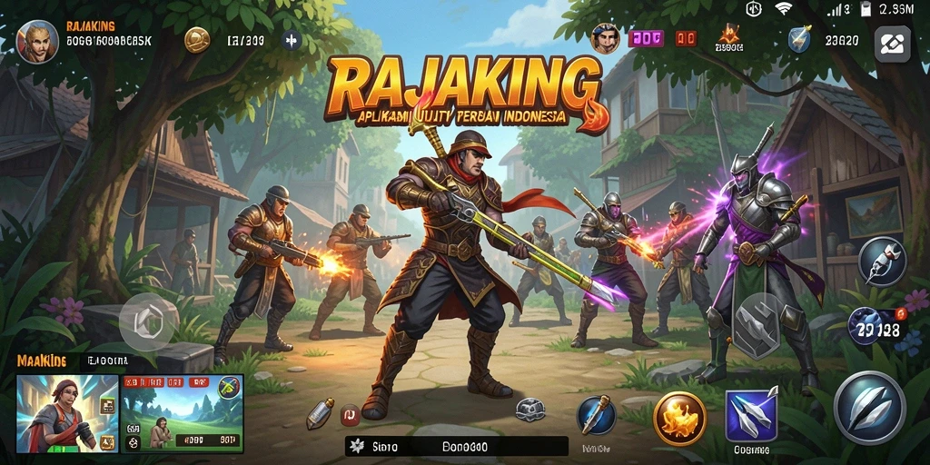 Tampilan antarmuka pengguna RAJAKING yang sederhana dan informatif.