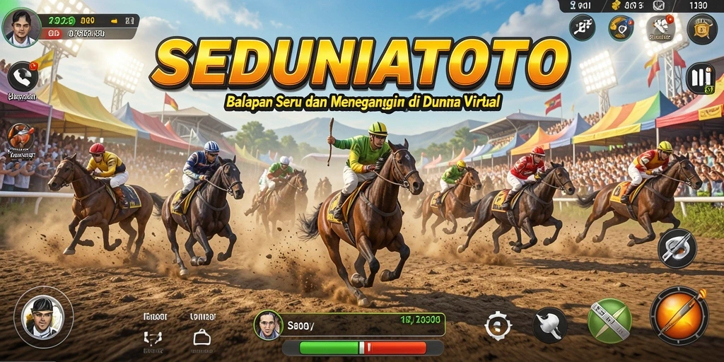 Tampilan menarik dari gameplay balapan SEDUNIATOTO dengan kendaraan yang cepat.
