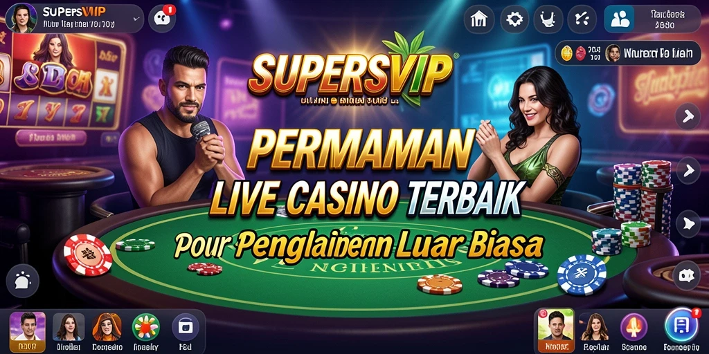 Tampilan gameplay Live Casino yang mendebarkan di SUPERSVIP.