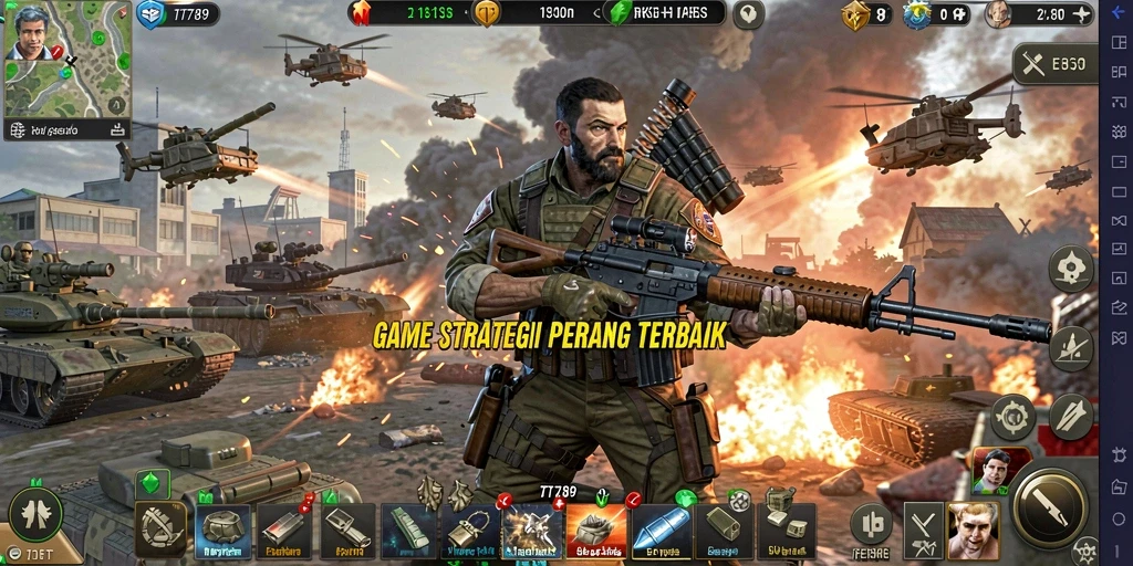 Screenshot menunjukkan pertempuran epik dalam TT789.