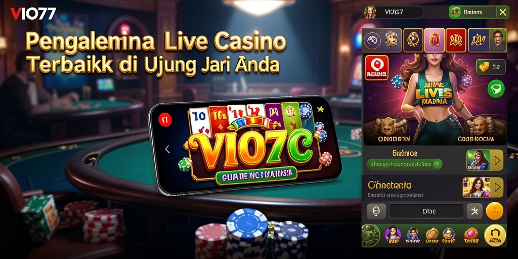Tampilan antarmuka gameplay Live Casino di VIO77.