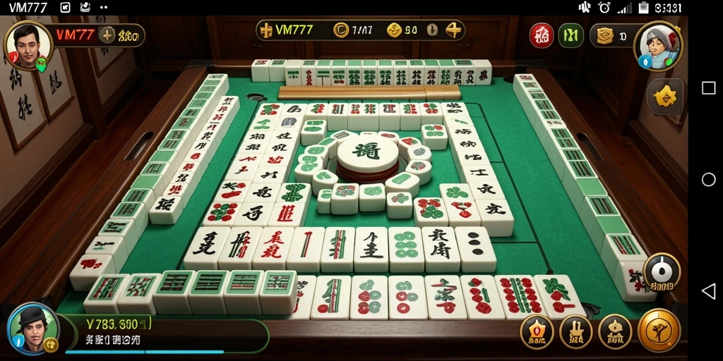 Tampilan gameplay Mahjong yang seru di VM777.